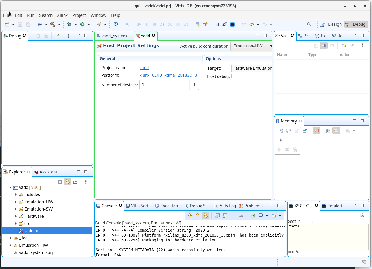 75916 - Vitis 2020.2 - Debug perspective does not appear on Ubuntu 20