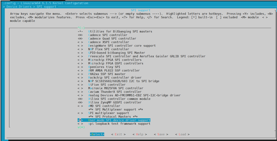 ZYNQMP PS SPI controller SPIDEV application