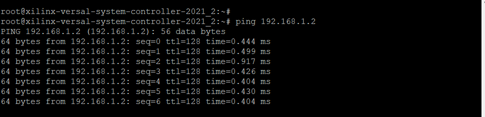Versal DCMAC example design running on NoC DDRMC LPDDR4