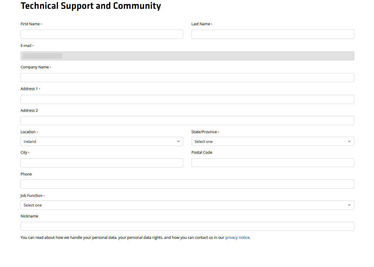 34573 - ザイリンクスまたは AMD のウェブサイトで新しいアカウントを